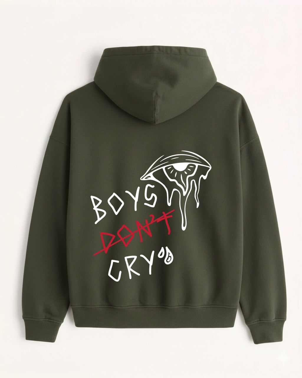'Boys Cry' Graphic Hoodie - Grunge Edition (Front & Back)