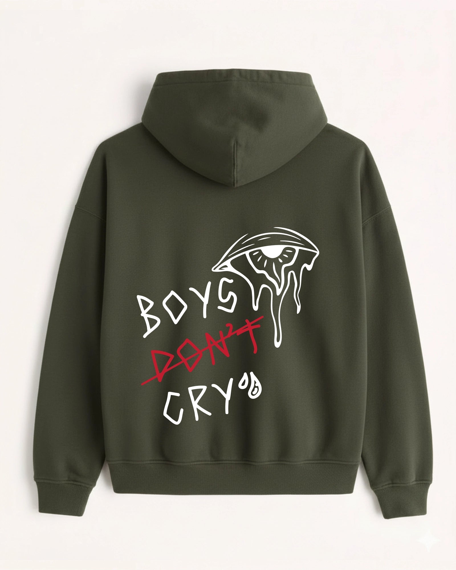 'Boys Cry' Graphic Hoodie - Grunge Edition (Front & Back)