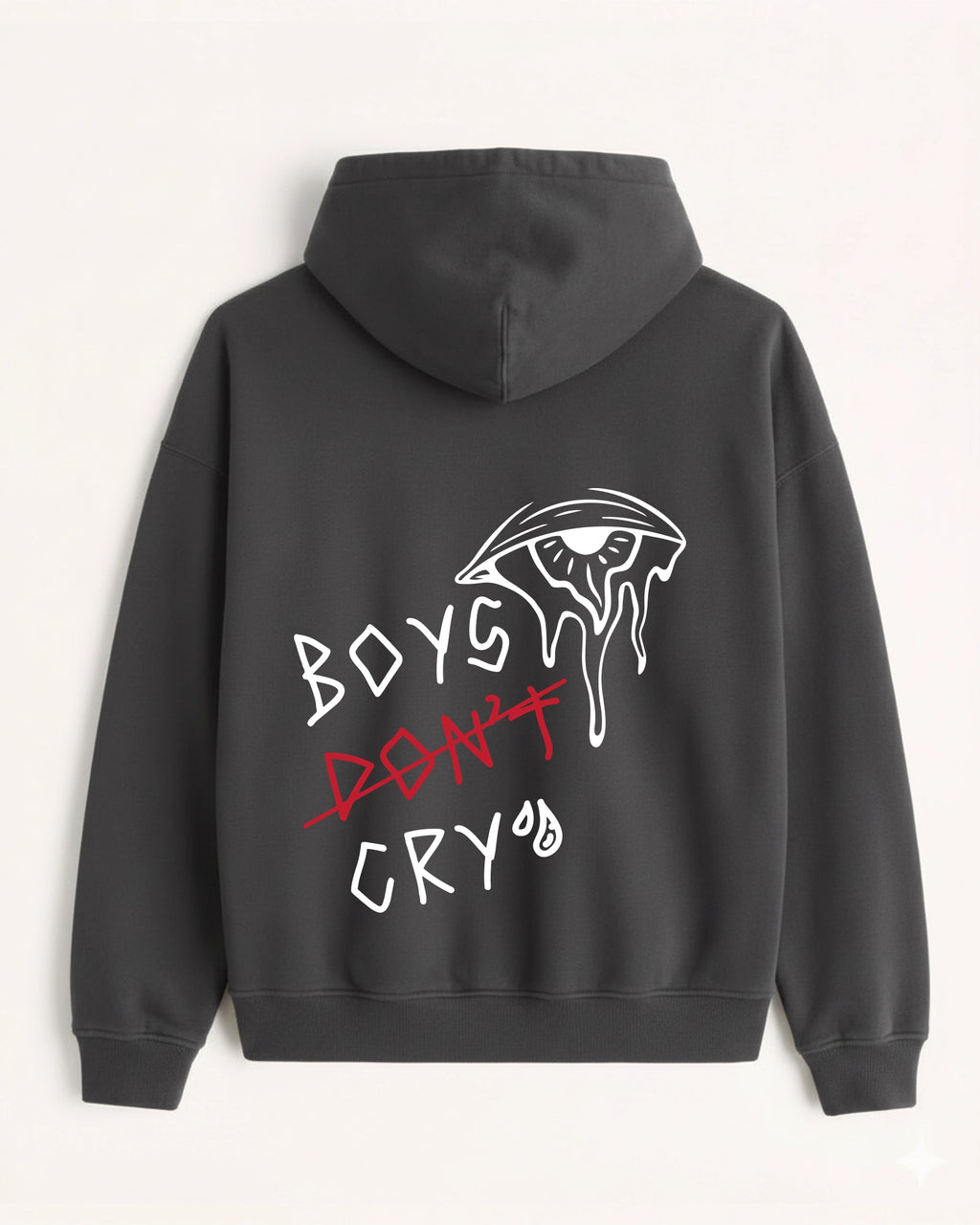 'Boys Cry' Graphic Hoodie - Grunge Edition (Front & Back)