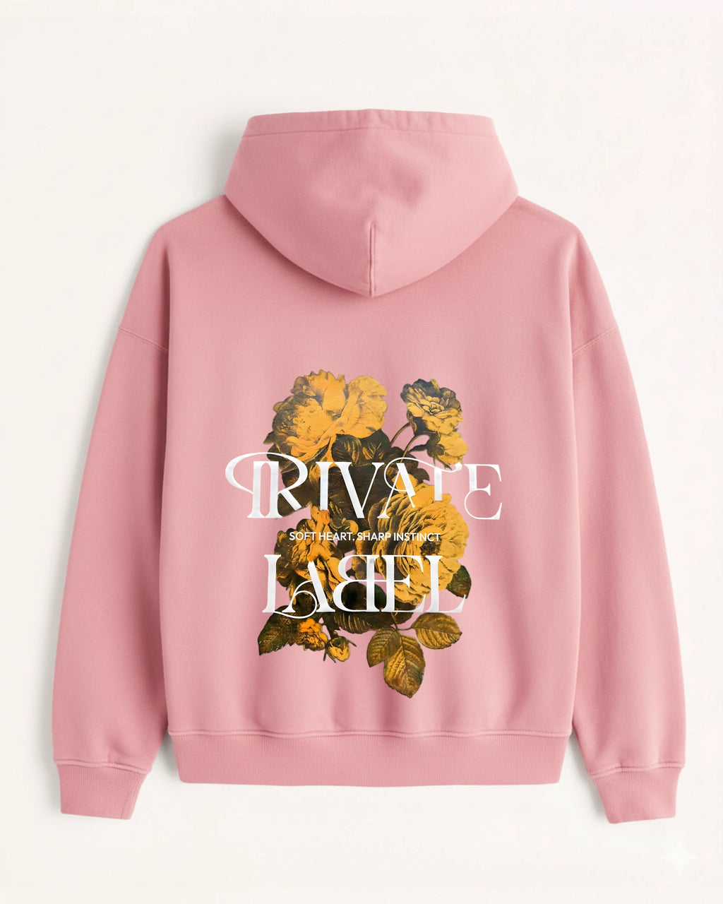 'Private Label' Graphic Hoodie - Floral Edition (Front & Back)