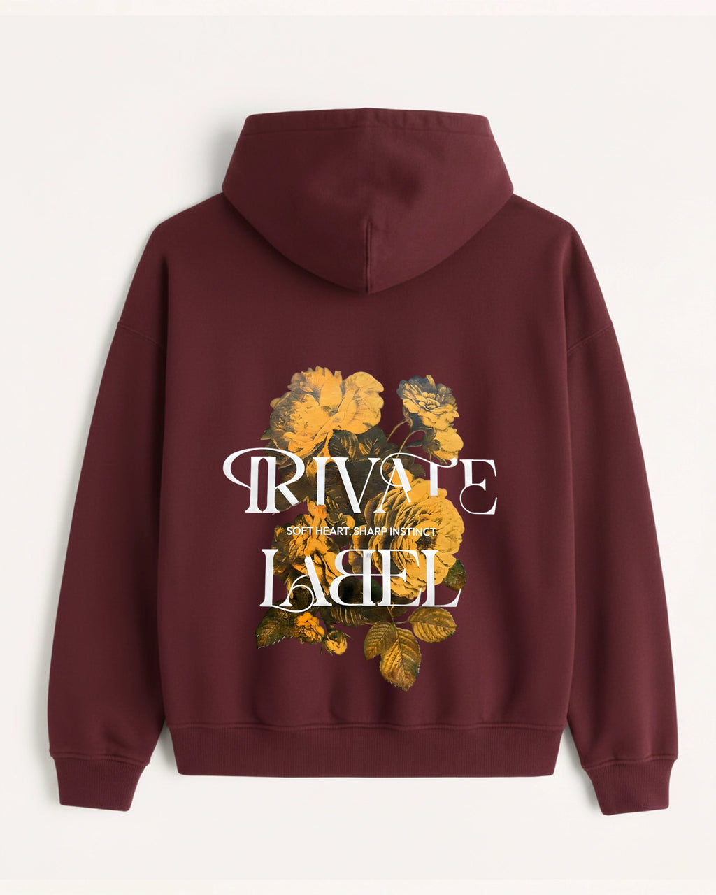 'Private Label' Graphic Hoodie - Floral Edition (Front & Back)