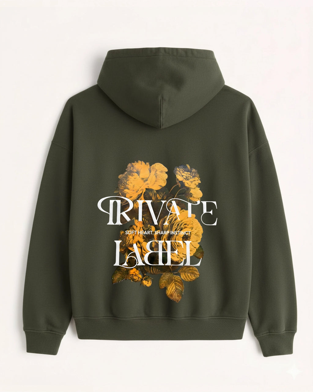 'Private Label' Graphic Hoodie - Floral Edition (Front & Back)
