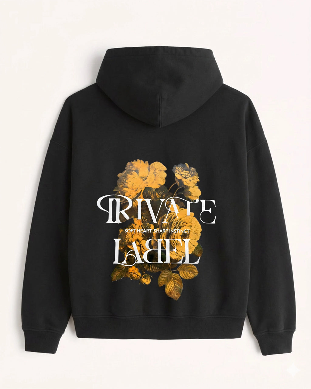 'Private Label' Graphic Hoodie - Floral Edition (Front & Back)