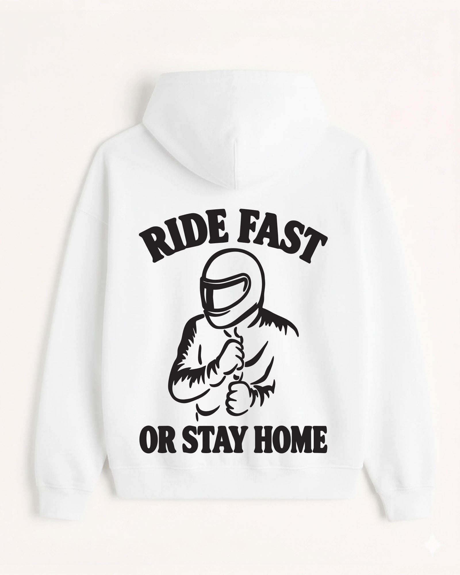 'Ride Fast' Graphic Hoodie - Motorsport (Front & Back)