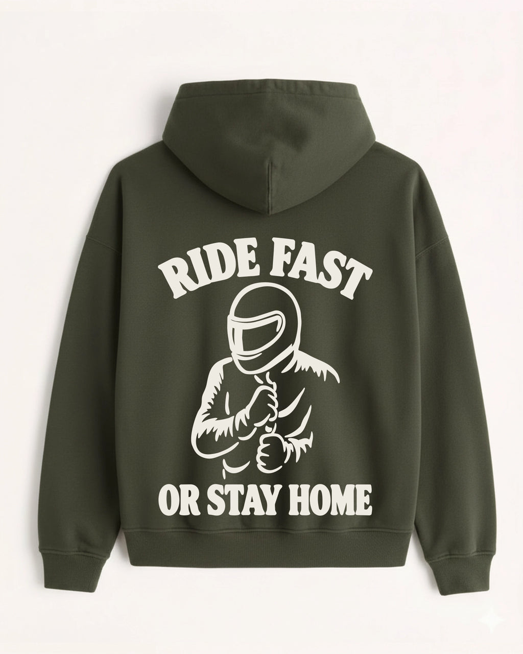 'Ride Fast' Graphic Hoodie - Motorsport (Front & Back)