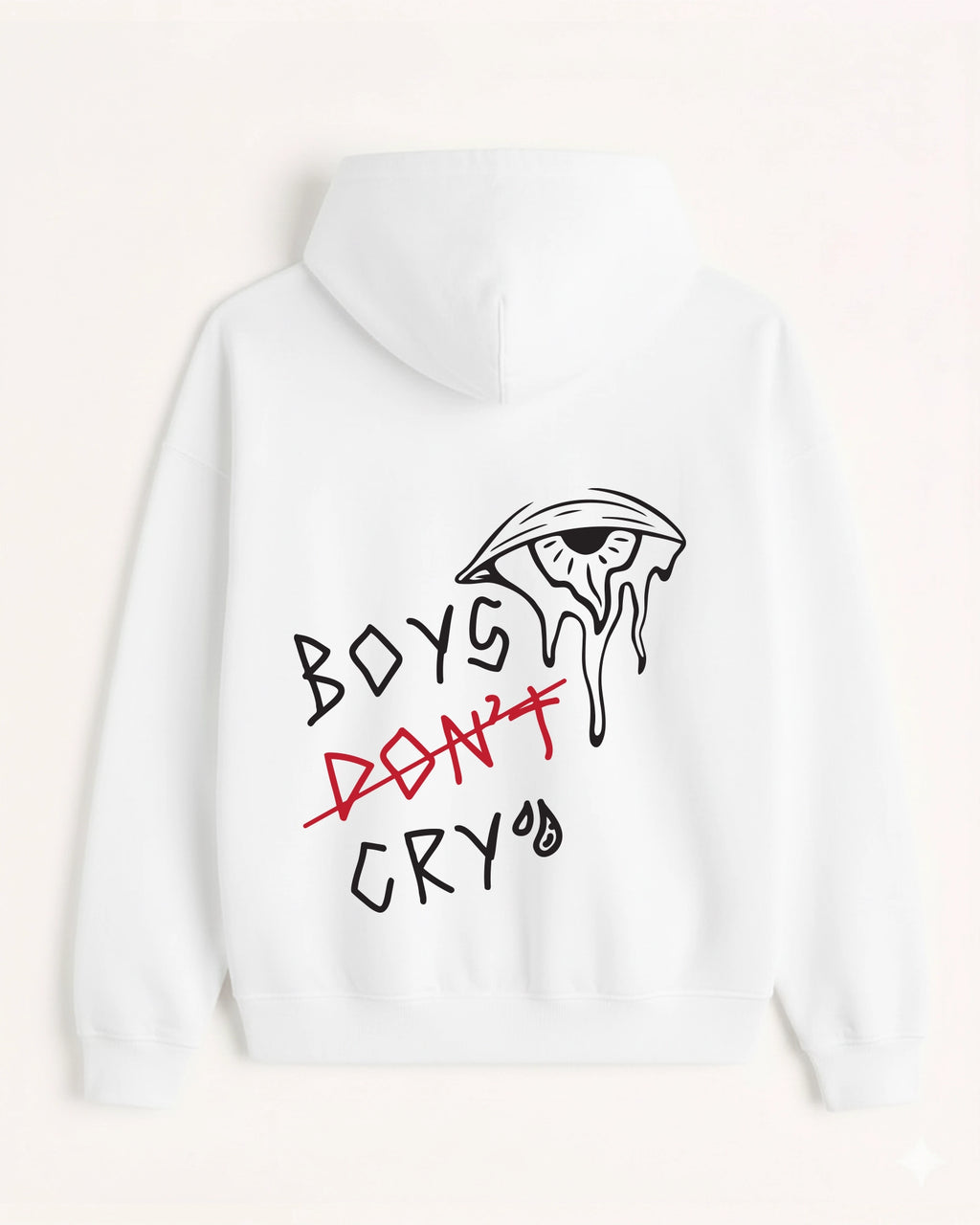 'Boys Cry' Graphic Hoodie - Grunge Edition (Front & Back)