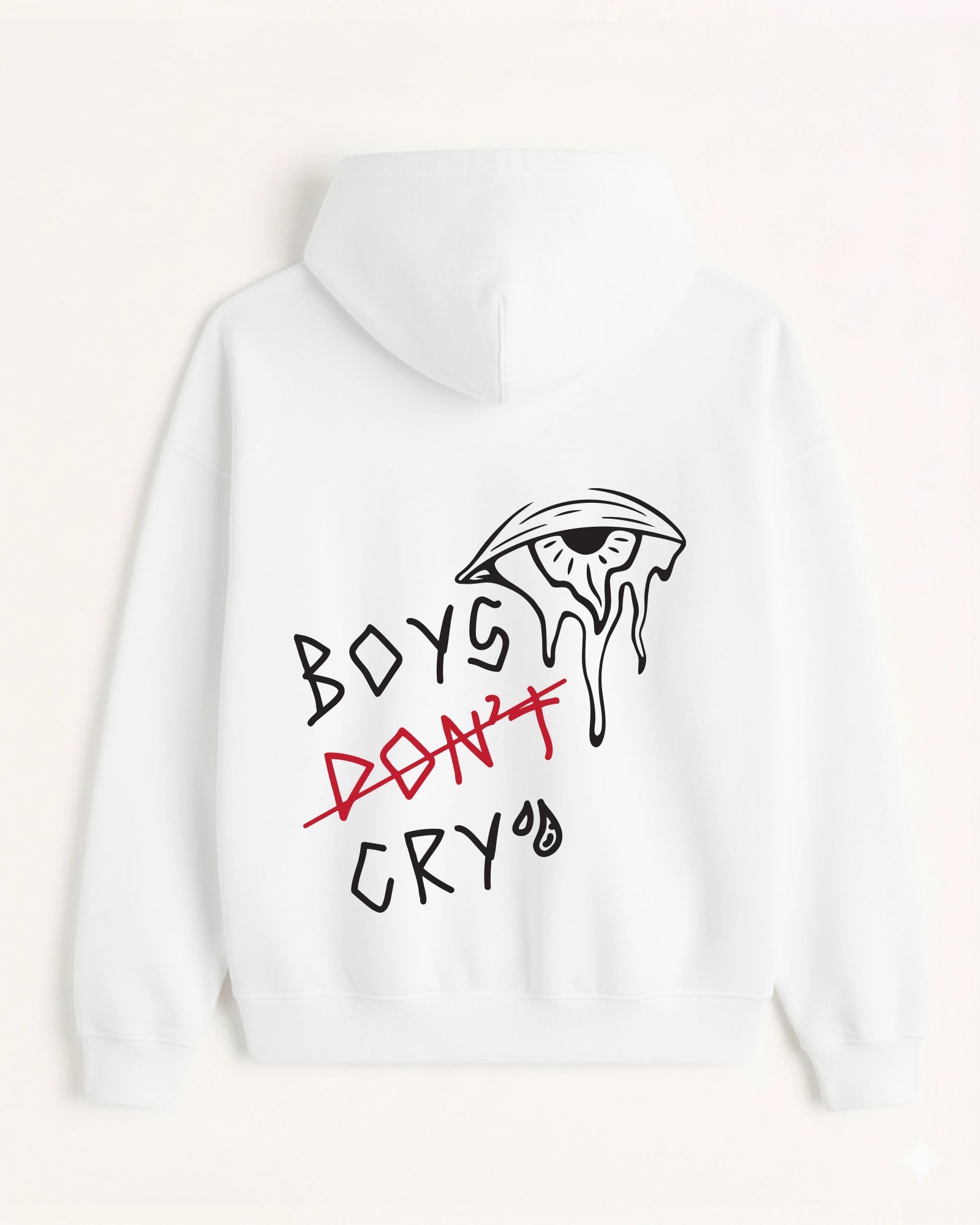 'Boys Cry' Graphic Hoodie - Grunge Edition (Front & Back)