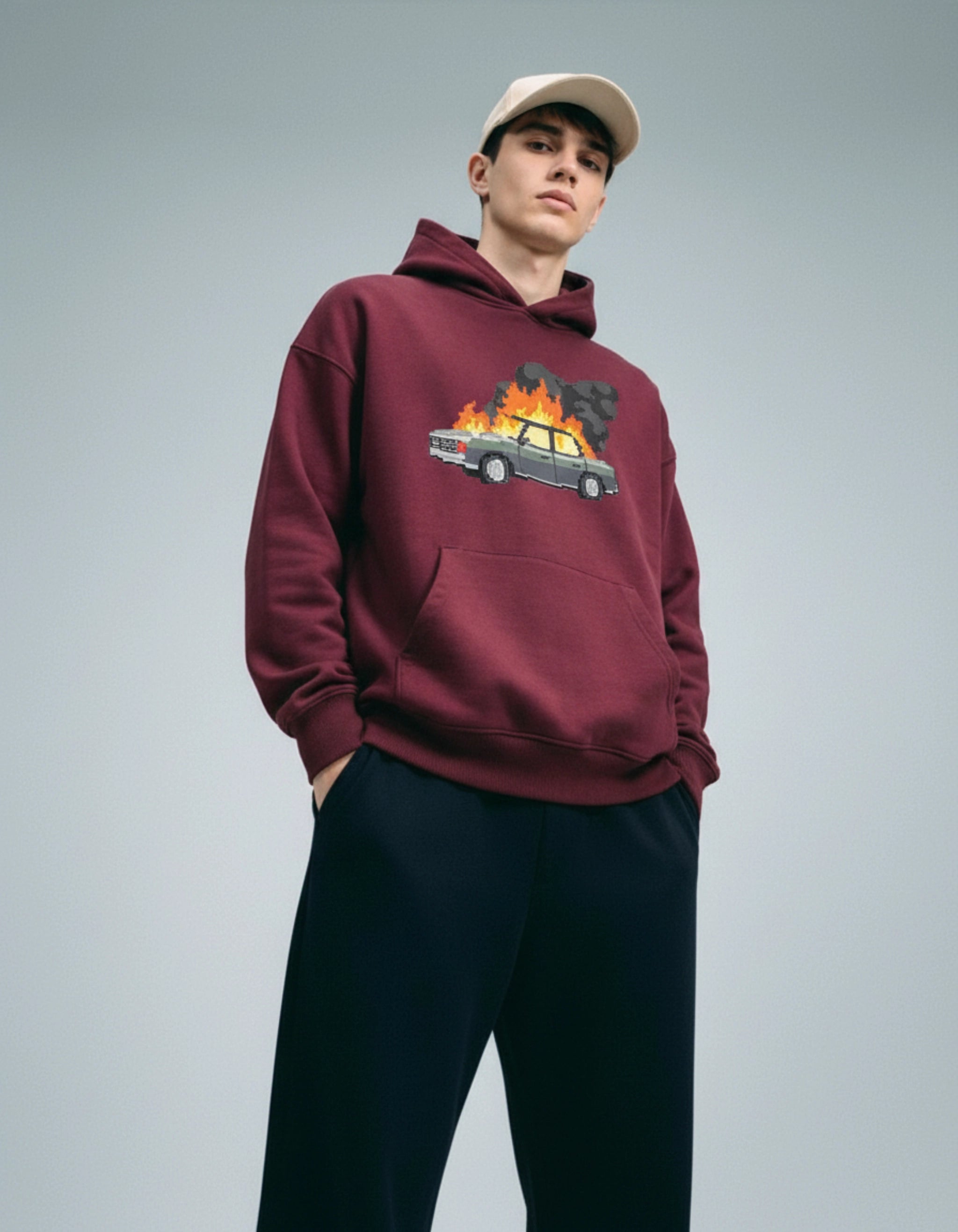 Burnout Pixel Art Hoodie