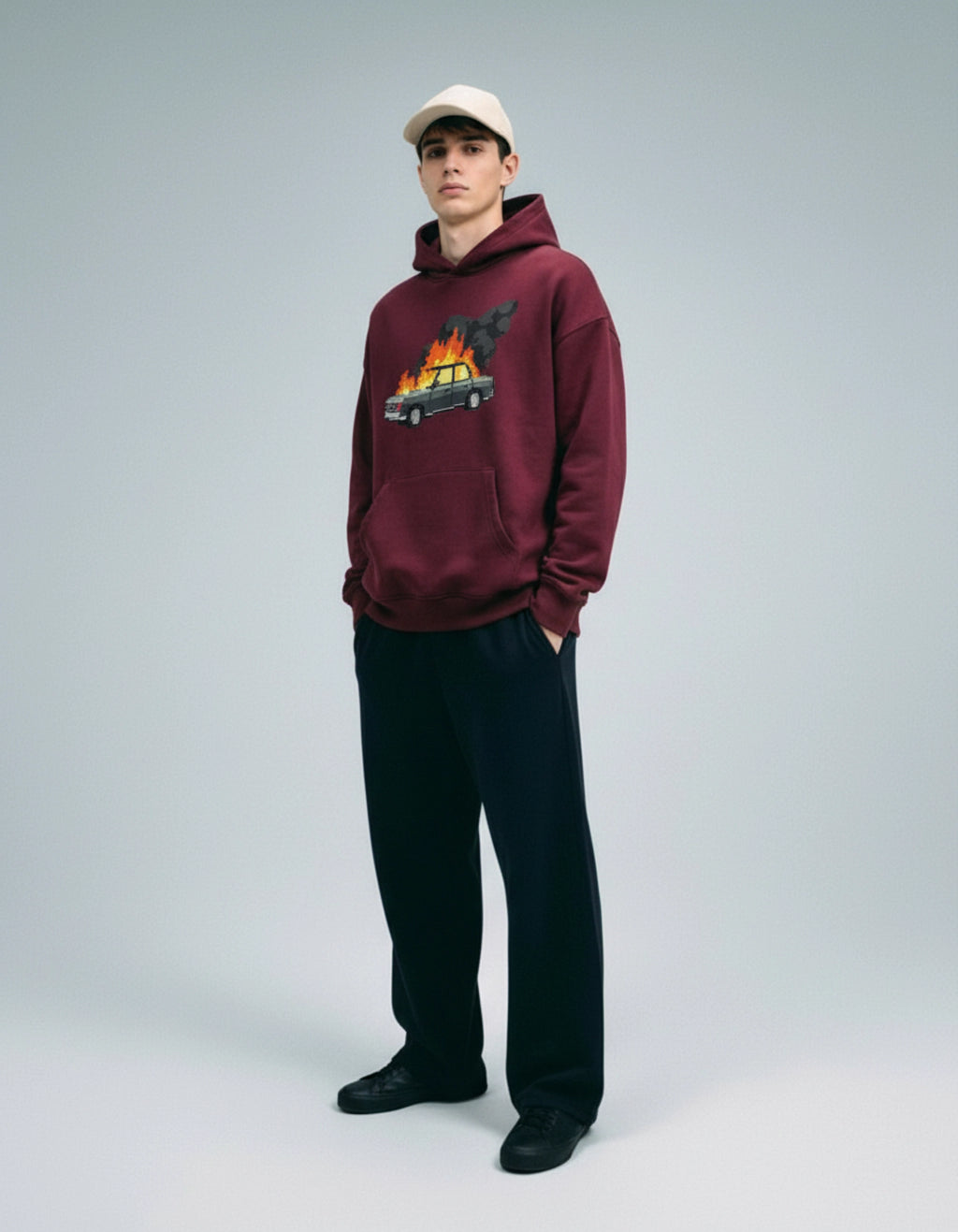 Burnout Pixel Art Hoodie