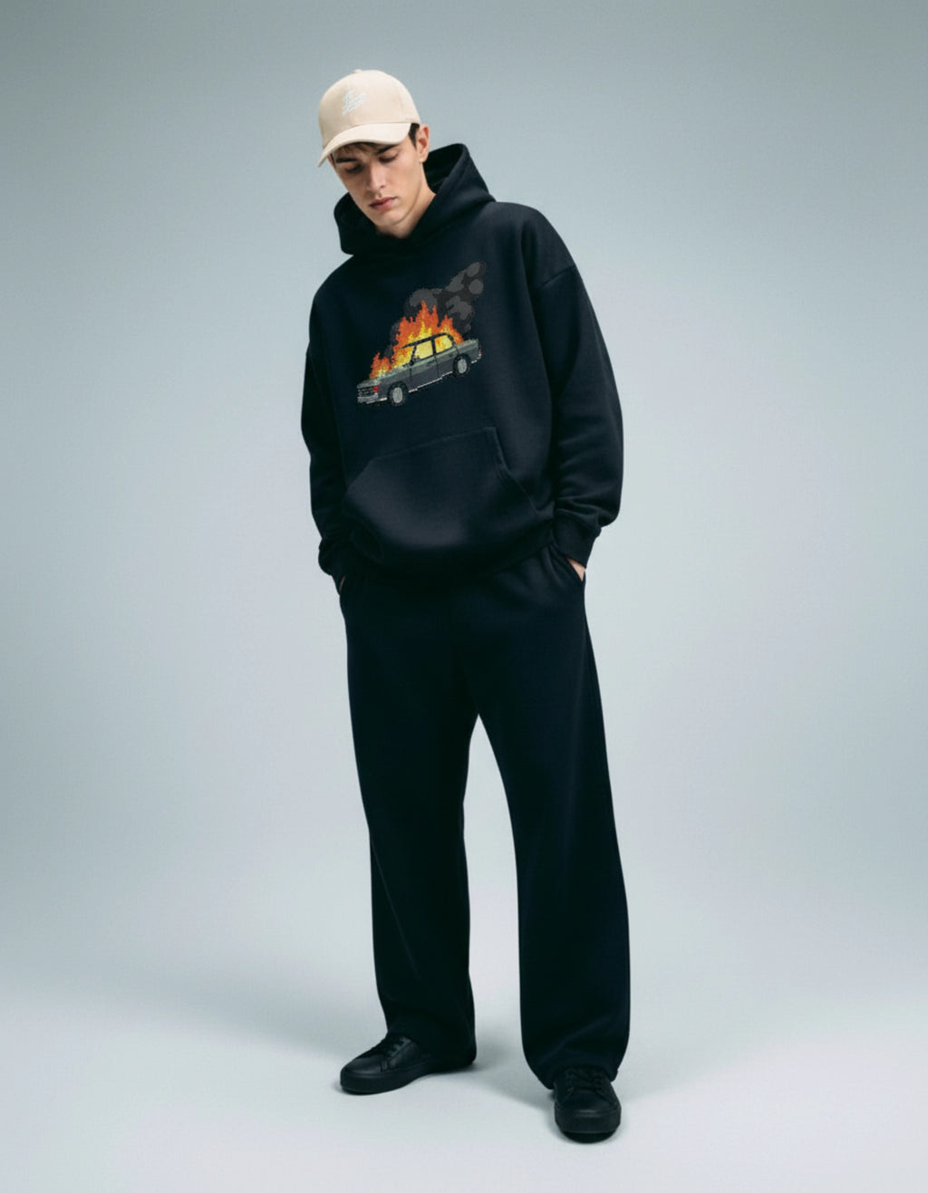 Burnout Pixel Art Hoodie