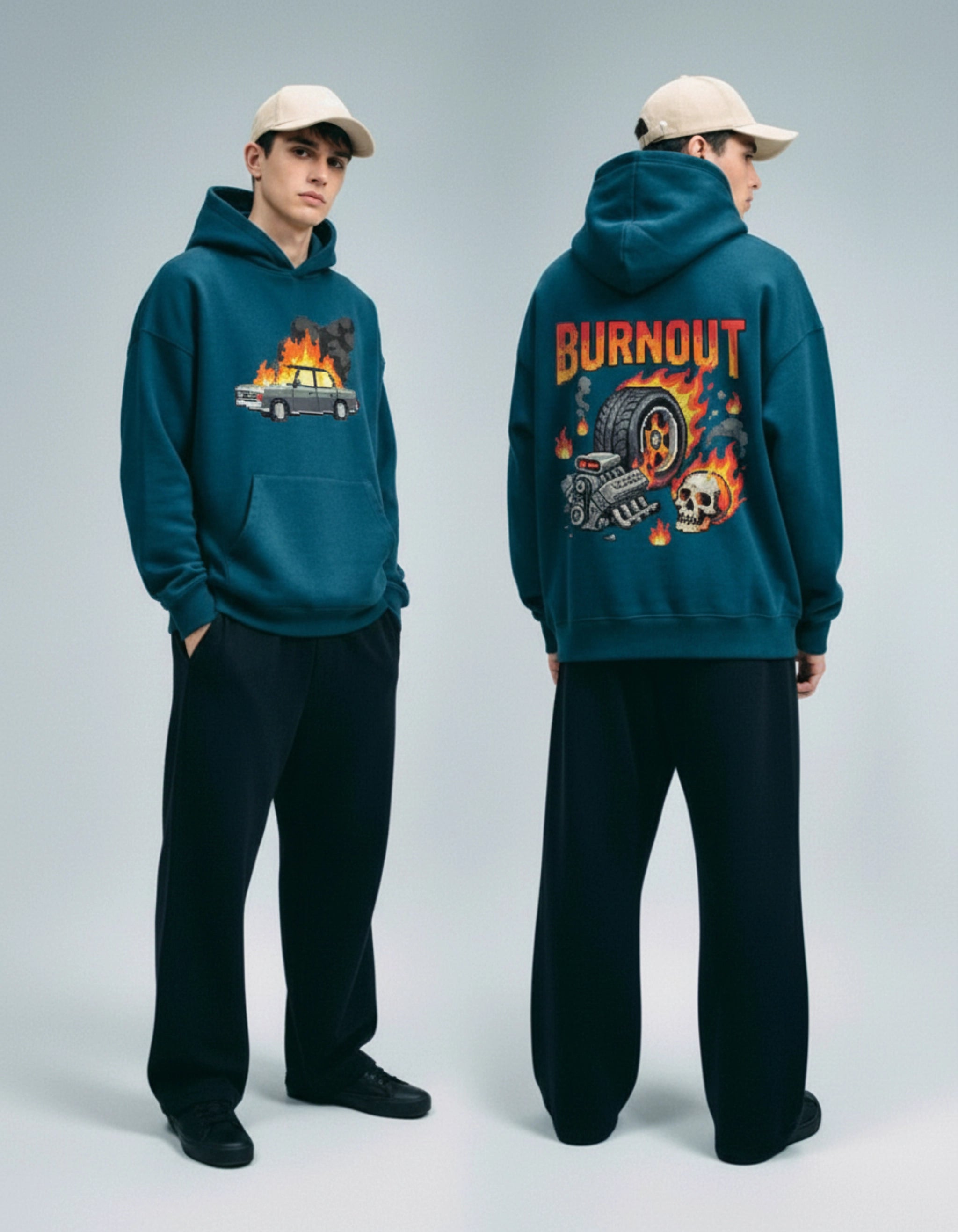 Burnout Pixel Art Hoodie