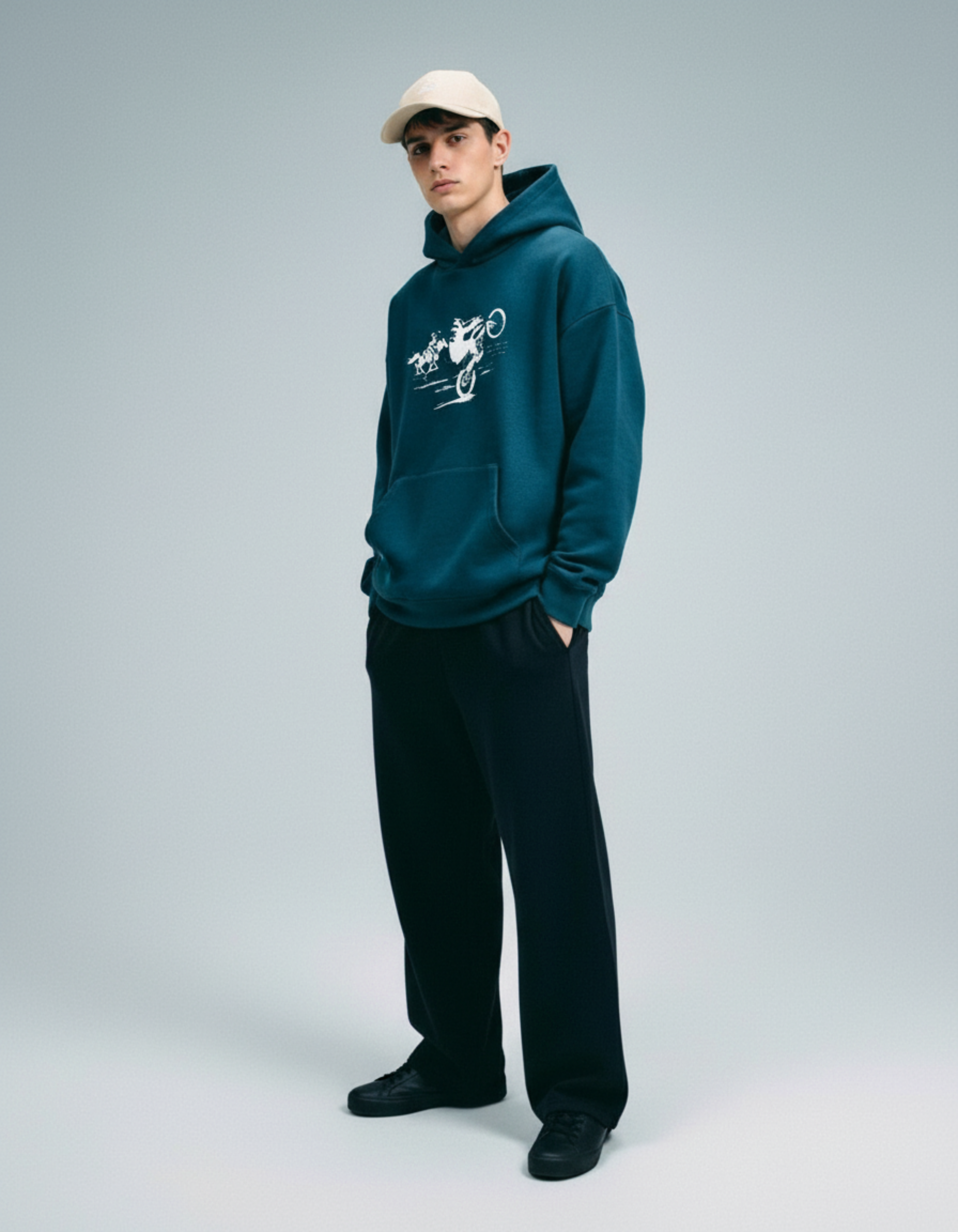 Hoodie "Cairo Hustle" - Pyramids Graphic